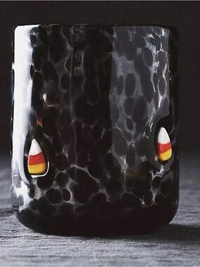 NIB Anthropologie The Mystic Icon Juice Glass, Candy Corn